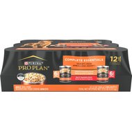 Purina Pro Plan Complete Essentials Variety Pack Beef & Vegetable & Chicken & Vegetable Entrée Slices in Gravy Wet Dog Food, 13-oz can, case of 12