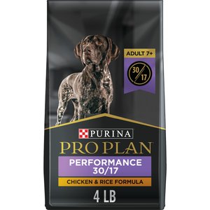 Purina Pro Plan Sport Adult 7+ Performance 30/17 Chicken & Rice Formula Dry Dog Food, 4-lb bag