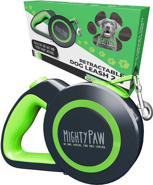Mighty Paw Retractable 2.0 Dog Leash, Green, Standard slide 1 of 9