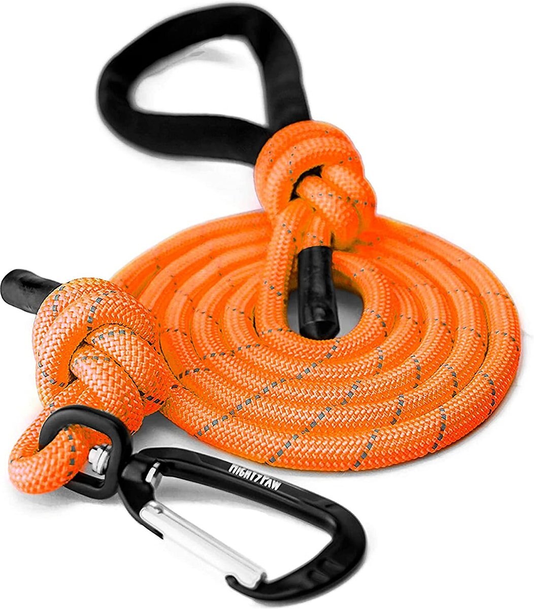 MIGHTY PAW Rope Dog Leash, 6ft, Orange