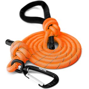 Mighty Paw Rope Dog Leash, 6-ft, Orange