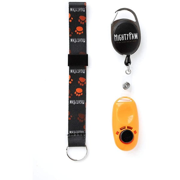 2pcs Dog Training Clickers 2 in 1 Whistle and Clicker Pet Training Tools  with Wrist Strap Key Ring for Dogs Cats Pets 