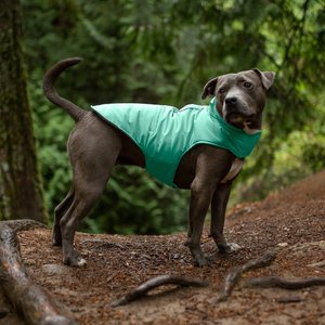 FurHaven Reversible Reflective Puffer Dog Coat, Mint, Medium