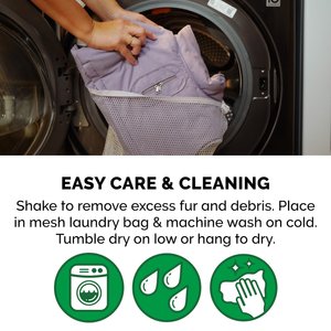 FurHaven Reversible Reflective Puffer Dog Coat, Lavender, X-Small