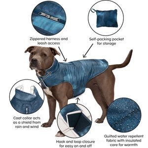 Blueberry Pet Waterproof Reflective Personalized Dog Jacket