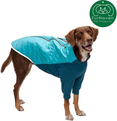 Show full view: FurHaven Pro-Fit Dog Coat, Aquamarine, Large slide 4 of 10