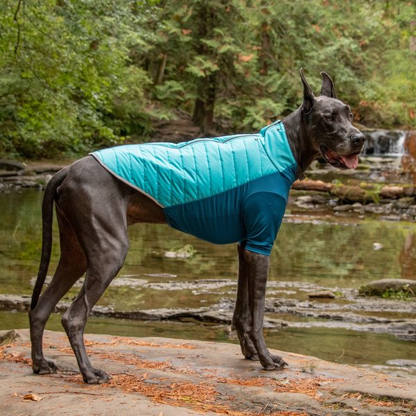FurHaven Pro-Fit Dog Coat, Aquamarine, XX-Large slide 1 of 9