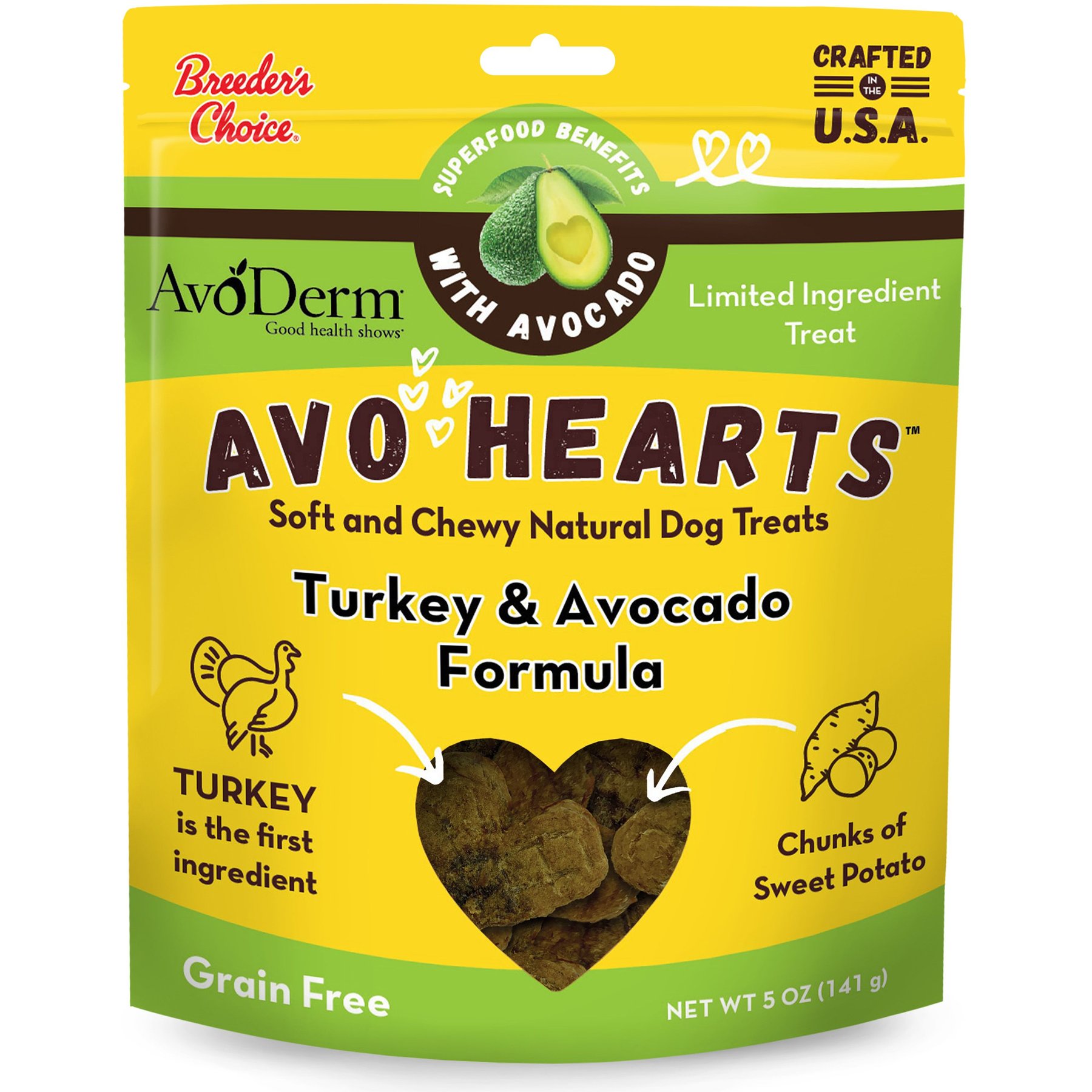 AVODERM AvoHearts Turkey Avocado Formula Dog Treats 5 oz bag Chewy