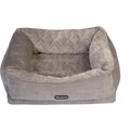 Beautyrest Ultra Plush Quilted Dog & Cat Bed, Medium, Gray