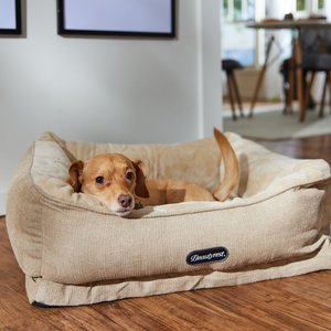 Beautyrest Ultra Plush Quilted Dog & Cat Bed, Medium, Tan