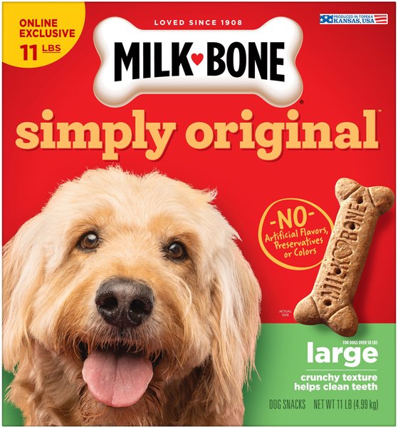 Milk-Bone Simply Original Dog Treats, Large Biscuits, 11-lb box slide 1 of 6