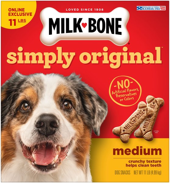 Milk-Bone Simply Original Dog Treats, Medium Biscuits, 11-lb box slide 1 of 7