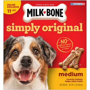 Milk-Bone Simply Original Dog Treats, Medium Biscuits, 11-lb box