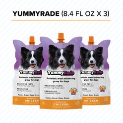 Tonisity YummyRade Low-Calorie Chicken Flavored Gravy Topper Digestive Supplement for Dogs & Cats, 250-mL pouch, pack of 3