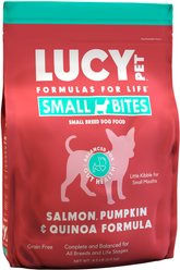 Lucy Pet Products Salmon, Pumpkin & Quinoa Small Bites Dog Food, 4.5-lbs bag