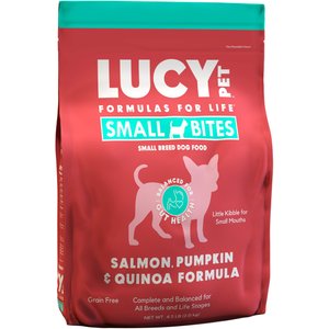 Lucy Pet Products Salmon, Pumpkin & Quinoa Small Bites Dog Food, 4.5-lbs bag