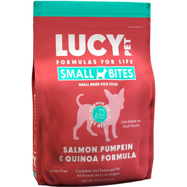 LUCY PET PRODUCTS Salmon, Pumpkin & Quinoa Small Bites Dog Food, 4.5
