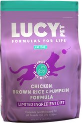 Lucy Pet Products Chicken, Brown Rice & Pumpkin Limited Ingredient Diet Cat Food, 4-lb bag