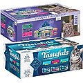 Blue Buffalo Tastefuls Tuna, Chicken, Fish & Shrimp Entrées Variety Pack Flaked Wet Food + Wilderness Pate Variety Pack Duck, Chicken & Salmon Grain-Free Cat Canned Food