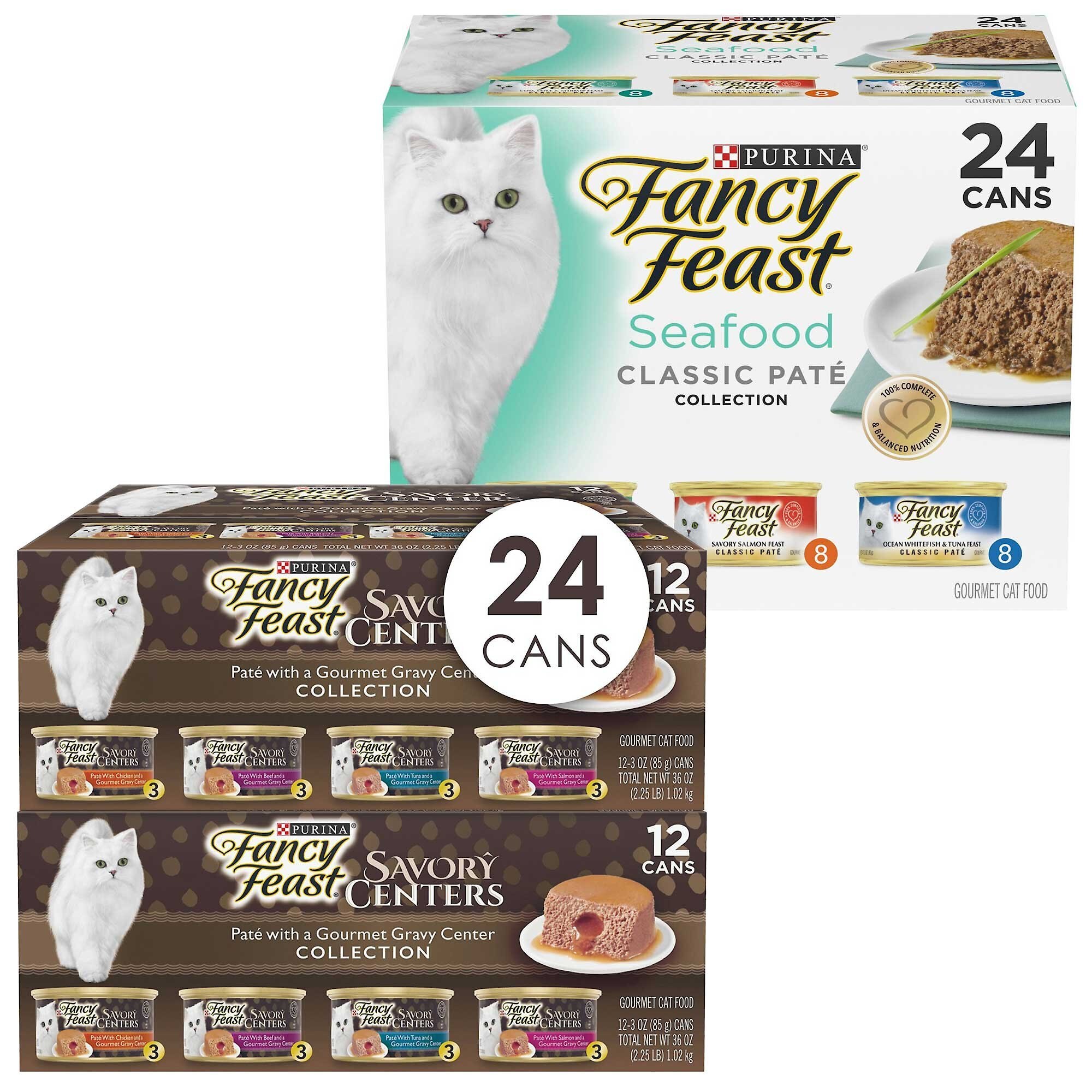 FANCY FEAST Savory Centers Variety Pack Canned Cat Food & Fancy Feast ...