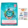Fancy Feast Classic Collection Broths Variety Pack Complement Wet Cat Food, 1.4-oz, case of 12 + Purina ONE Healthy Kitten Formula Dry Cat Food