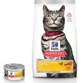 Hill's Science Diet Adult Urinary Hairball Control Savory Chicken Entree Canned Food + Adult Urinary Hairball Control Dry Cat Food, 15.5-lb bag
