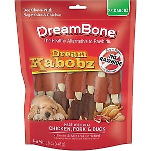 DreamBone Kabobz Dog Treats, 28 count