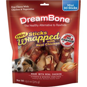 DreamBone Chicken Wrapped Stick Dog Treat, 30 count