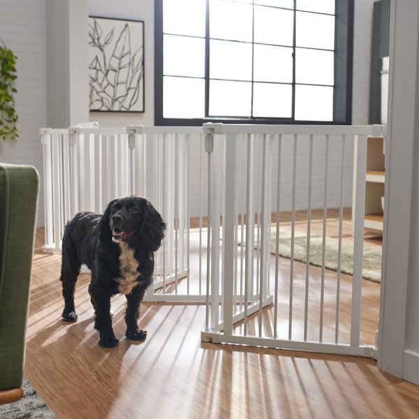 FRISCO Wood and Metal 8Panel Configurable Gate and Playpen, Farmhouse