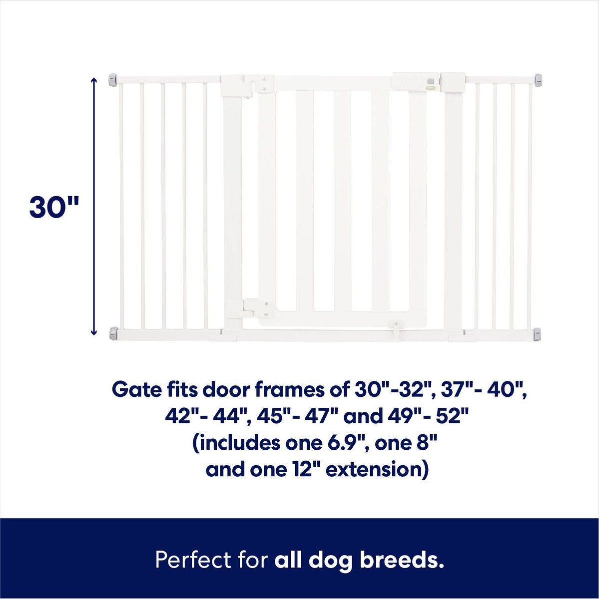 Frisco Metal Geometric Pattern Extra Tall Auto-close Dog Gate