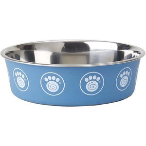 PetRageous Designs Capri Stainless-Steel Dog Bowl, Blue, 6.75-cup
