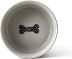 PetRageous Designs Classy Bones Stoneware Dog Bowl, Gray, 4.5-cup slide 2 of 3