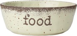 PetRageous Designs Crockery Food Stoneware Dog Bowl, Natural, 4-cup