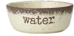 PetRageous Designs Crockery Water Stoneware Dog Bowl, Natural, 4-cup