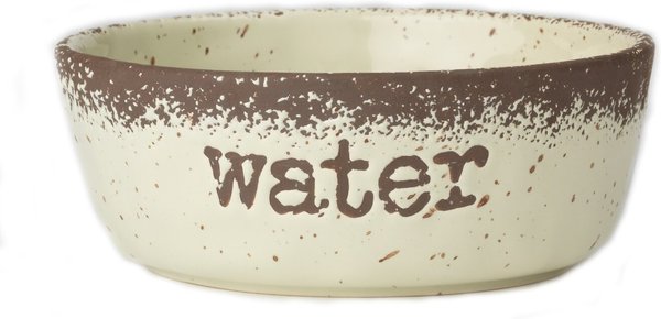 PetRageous Designs Crockery Water Stoneware Dog Bowl, Natural, 4-cup slide 1 of 2