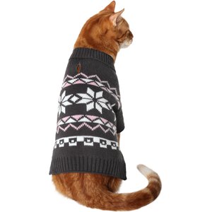 Frisco Gray Chevron Print Dog & Cat Sweater, X-Small
