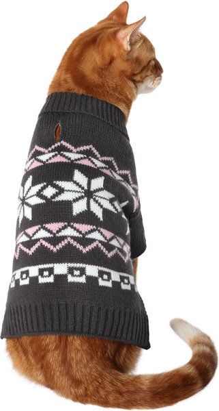 Frisco Gray Chevron Print Dog & Cat Sweater, Small slide 1 of 9