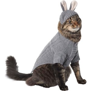 Frisco Bunny Hooded Dog & Cat Sweater, X-Small