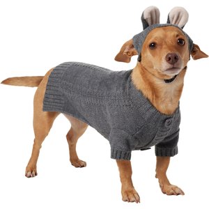 Frisco Bunny Hooded Dog & Cat Sweater, Medium