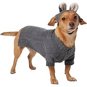 Frisco Bunny Hooded Dog & Cat Sweater, Large