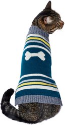 Frisco Striped Bone Dog & Cat Sweater, Small