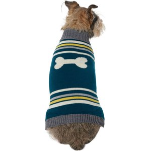 Frisco Striped Bone Dog & Cat Sweater, X-Large