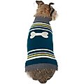 Frisco Striped Bone Dog & Cat Sweater, XX-Large