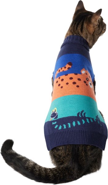 Frisco Anaconda Cheetah Colorblock Dog & Cat Sweater, X-Small slide 1 of 8