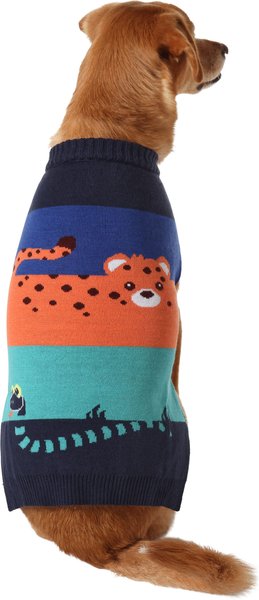 Frisco Anaconda Cheetah Colorblock Dog & Cat Sweater, Medium slide 1 of 7