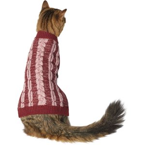 Frisco Multi Cable Dog & Cat Sweater, Pink, Small