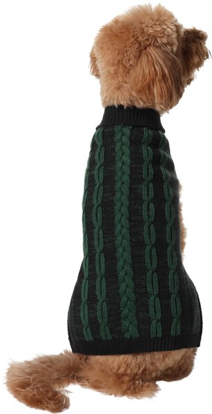 Frisco Multi Cable Dog & Cat Sweater, Teal, Medium slide 1 of 7