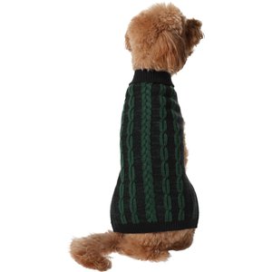 Frisco Multi Cable Dog & Cat Sweater, Teal, Medium