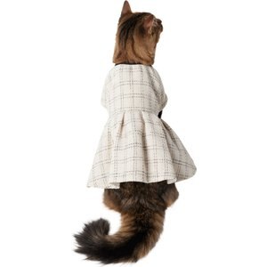Frisco Tweed Weave Ruffle Skirt Dog & Cat Dress, X-Small