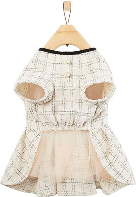 Show full view: Frisco Tweed Weave Ruffle Skirt Dog & Cat Dress, X-Small slide 5 of 9